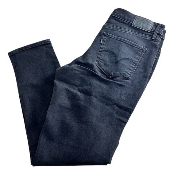 Women's Levis 311 Shaping Skinny Black Jeans Sz 30 Stretch 28" Inseam Mid-Rise - Picture 6 of 6